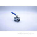 stainless steel 3pc ball valve threaded end Pneumatic